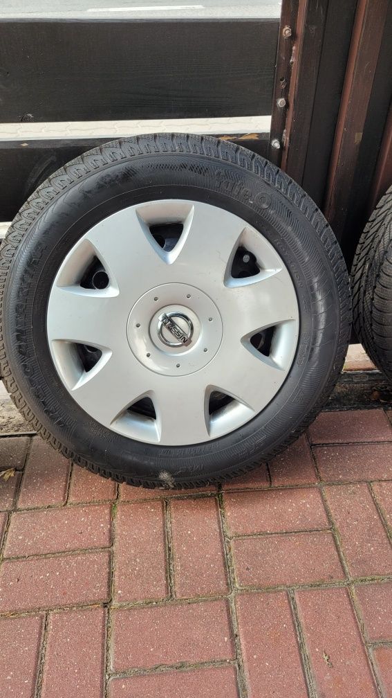 Koła zimowe + kołpaki nissan almera, primer, tino