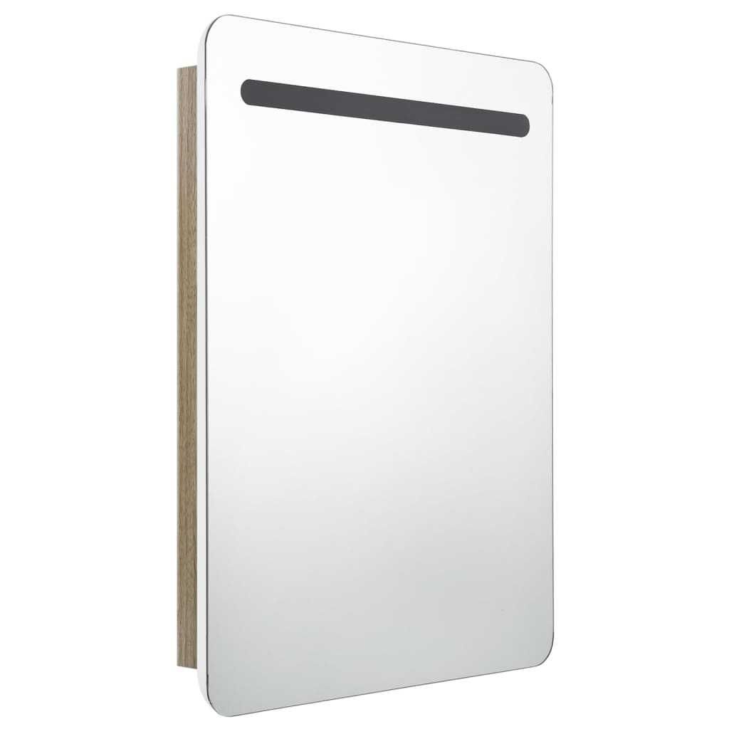 Szafka Łazienkowa Naścienna Wisząca z Lustrem LED vidaXL 60x80 cm LED