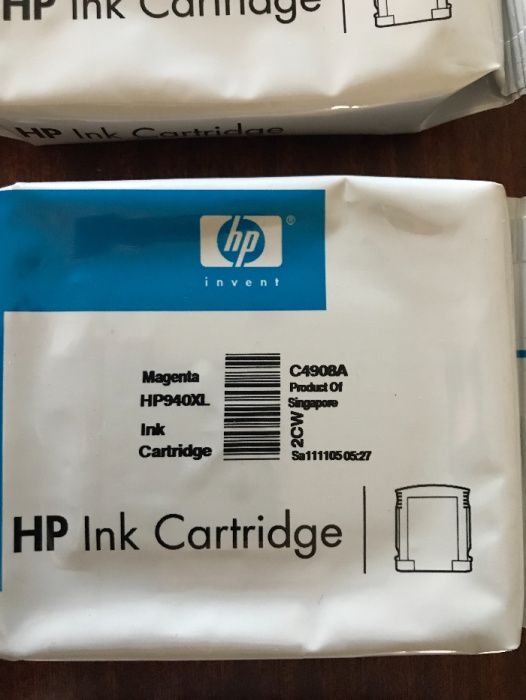 Tinteiros HP, HP940 XL, novos, yellow, magenta e cyano