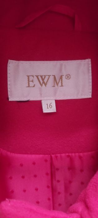 Kurtka/płaszcz flauszowy r. 16 XL