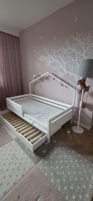 Łóżko domek bliźniaki pod 2 materace 90x180 DO ODBIORU W GRUDNIU