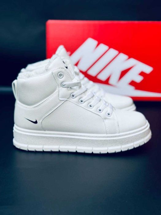 Женские зимние ботинки nike на меху натуральная кожа супер предложение
