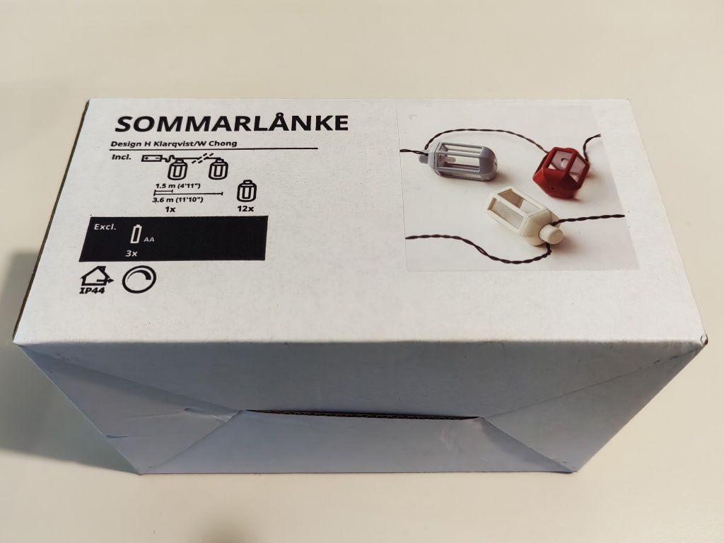 Lampki Girlanda LED 12 lampek Ikea na baterie