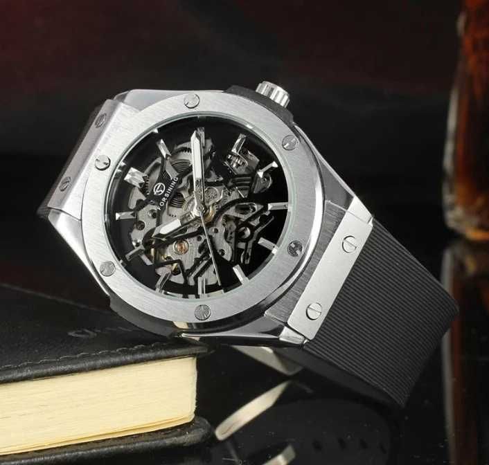 Механічний сталевий чоловічий наручний годинник мужские часы часи