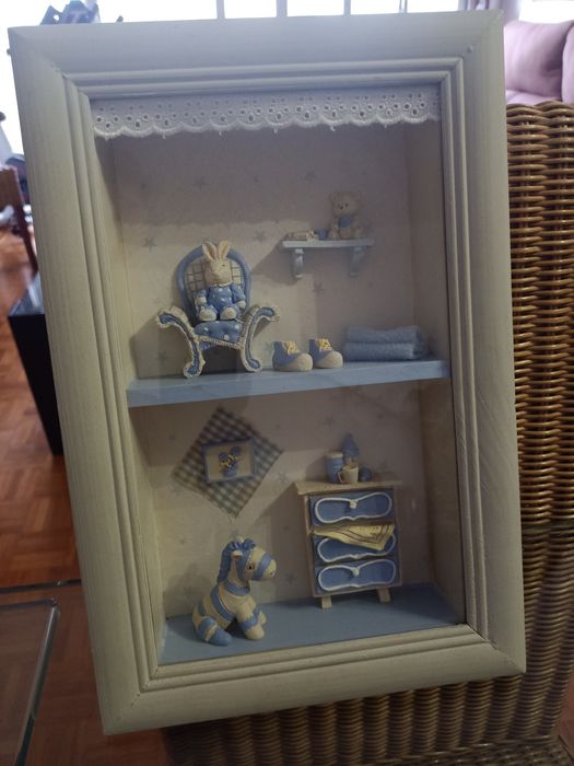 Quadro 3D para quarto de bebé