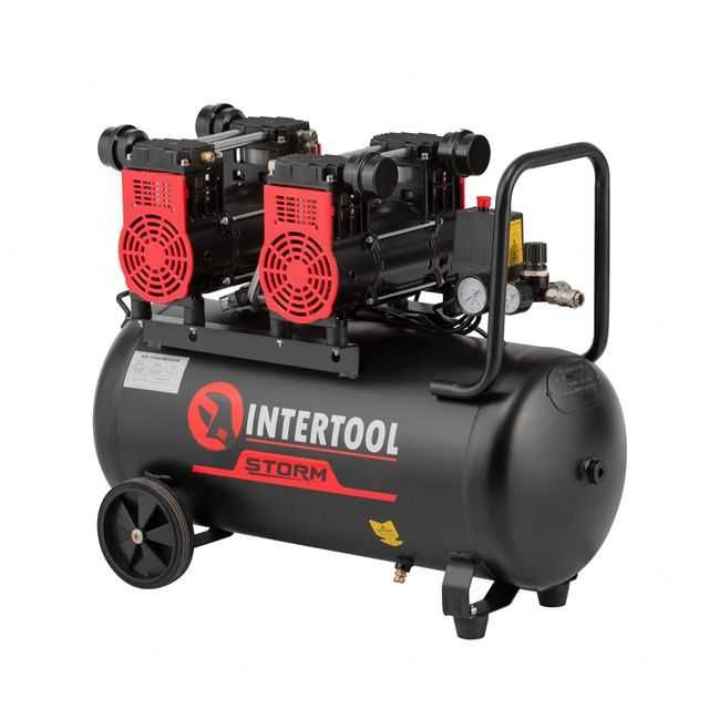 Компресор 50 л, 8 aтм, безмасляний, 4 циліндра. INTERTOOL PT-0037.