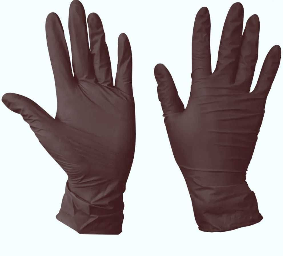 Rękawiczki Bezpudrowe Czarne Nitrylowe M 5 pudełek 500szt.