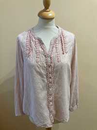 Koszula damska mirasol bluzka pudrowy róż 100% bawełna