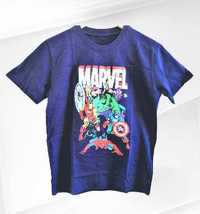 T-shirt Marvel Comics Rapaz Spider Man Hulk Iron Man Azul