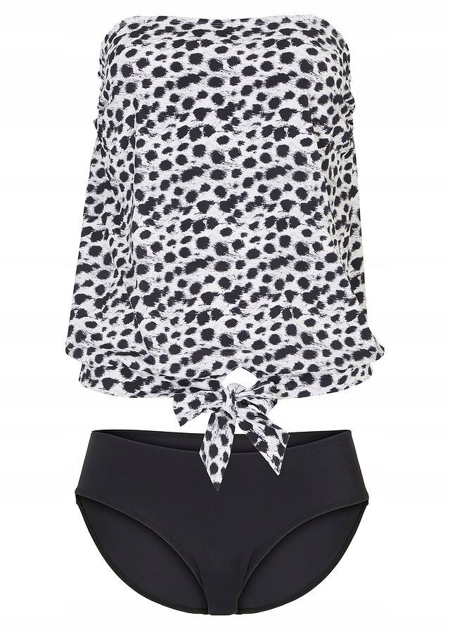 B.P.C tankini czarno-białe we wzory r.42