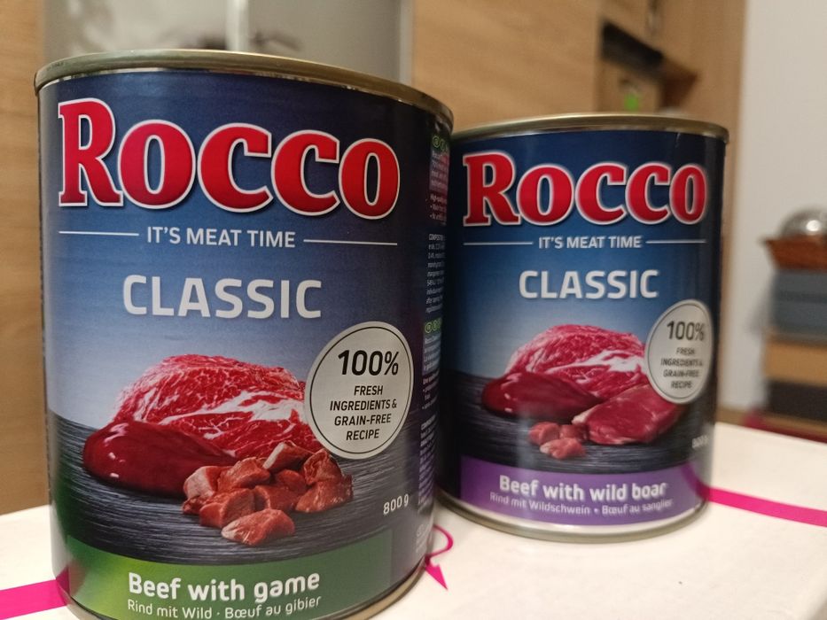 Mokra karma dla psa Rocco Puszka wołowina beef zestaw 2 x 800g