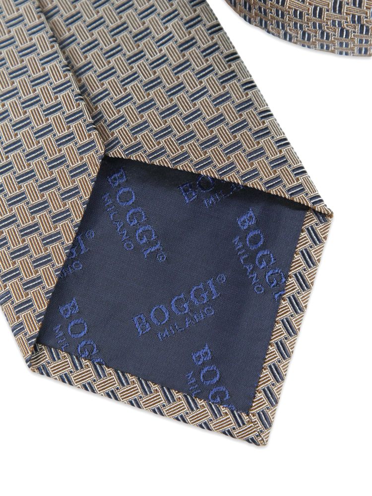 BOGGI MILANO чоловіча жакардова краватка із шовку. Оригінал