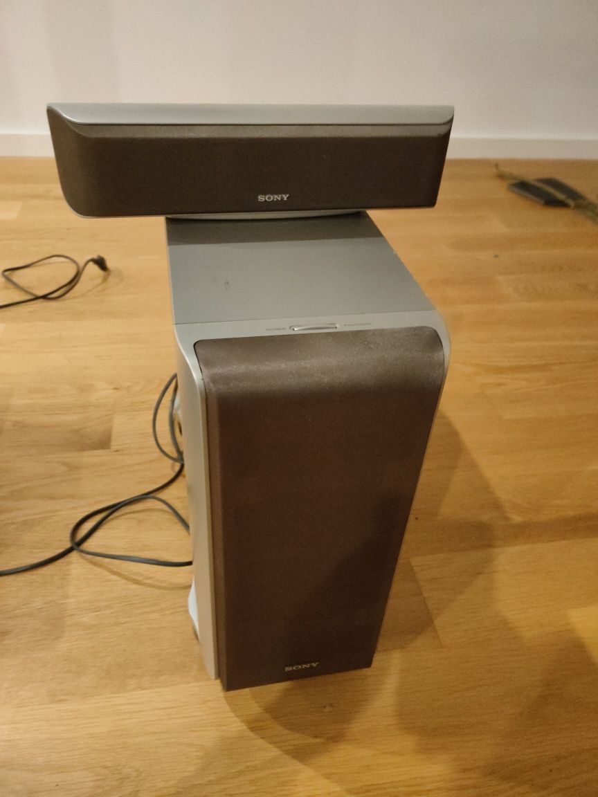 Sistema de som Sony com amplificador colunas e subwoofer