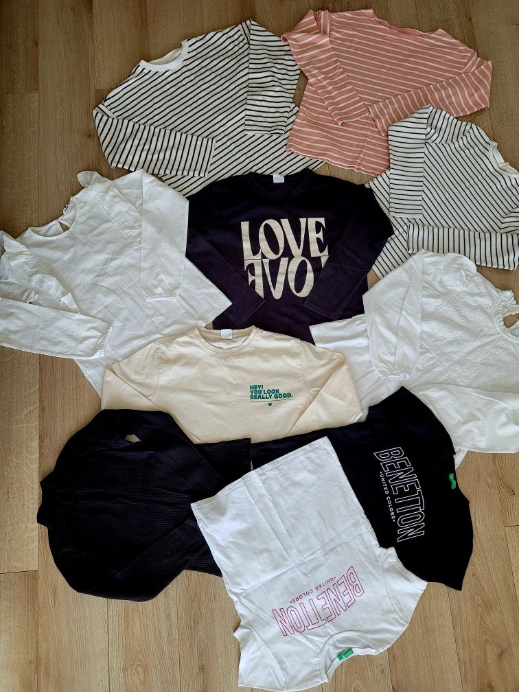 Ubrania dla dziewczynki Zara, Mango, Benetton, CA, rozm. 152.