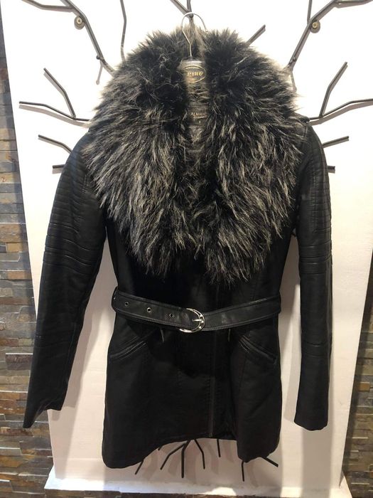 Kurtka płaszcz parka Eco skórka  Born2be