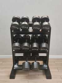Hantle na siłownię STANDARD M&K GYM zestaw 15-40kg + stojak