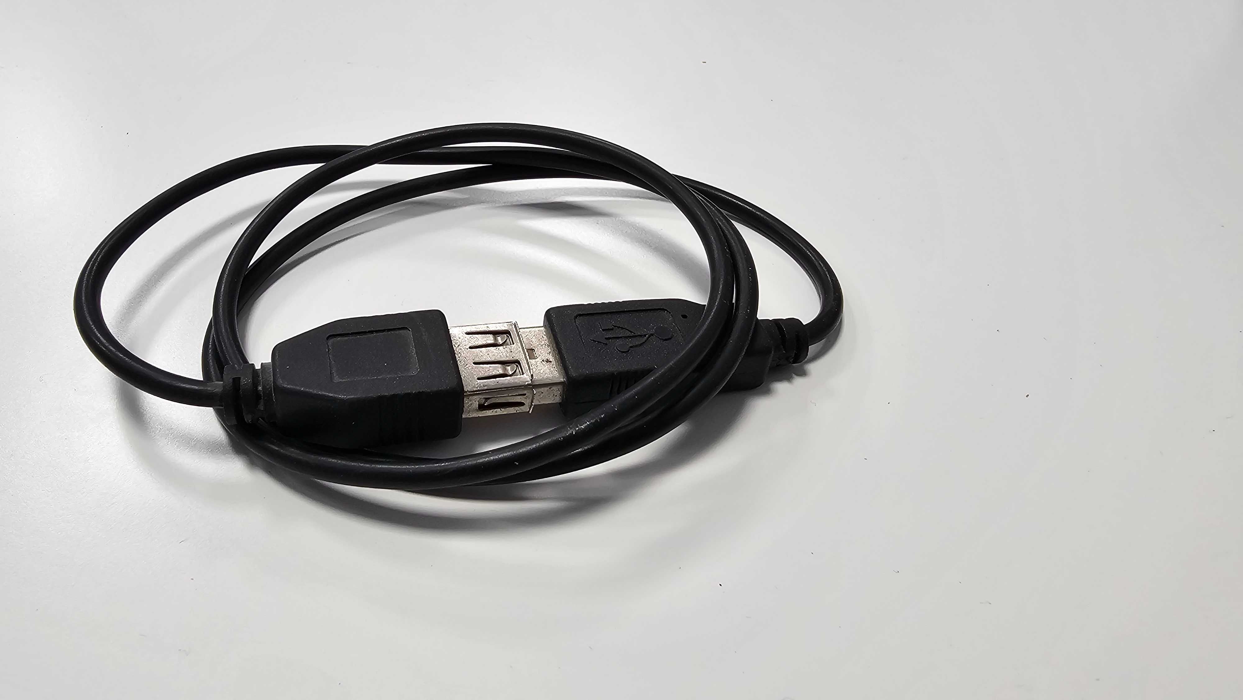 24 Kabel USB-A USB-A przedłużacz męski/żeński 75 cm czarny