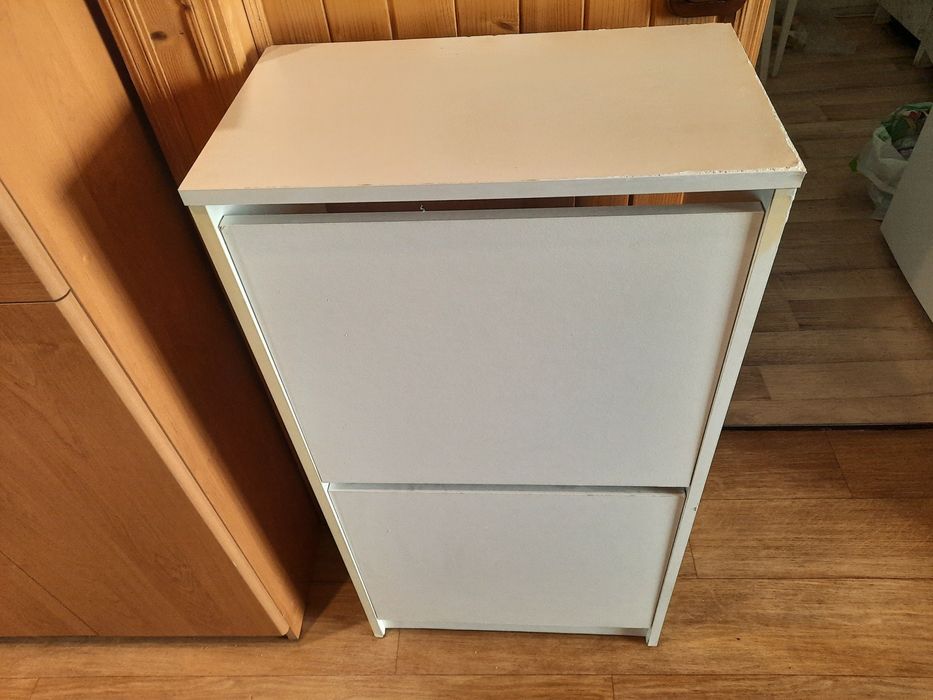 Szafka schowek na buty wąska biały mat 49x28x 93 Ikea do przedpokoju