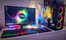 Mocny Zestaw komputer do Gier I5 6600k GTX1650 rgb 240SSD monitor 22