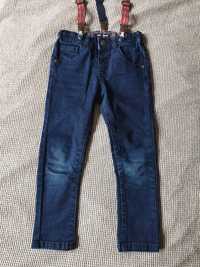 Jeansy Next 98 spodnie na 2-3lata lekko ocieplane