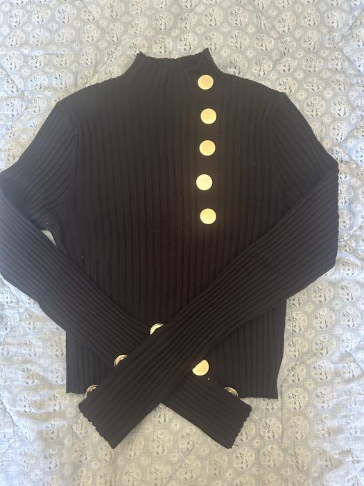 Top preto manga comprida usado uma vez.