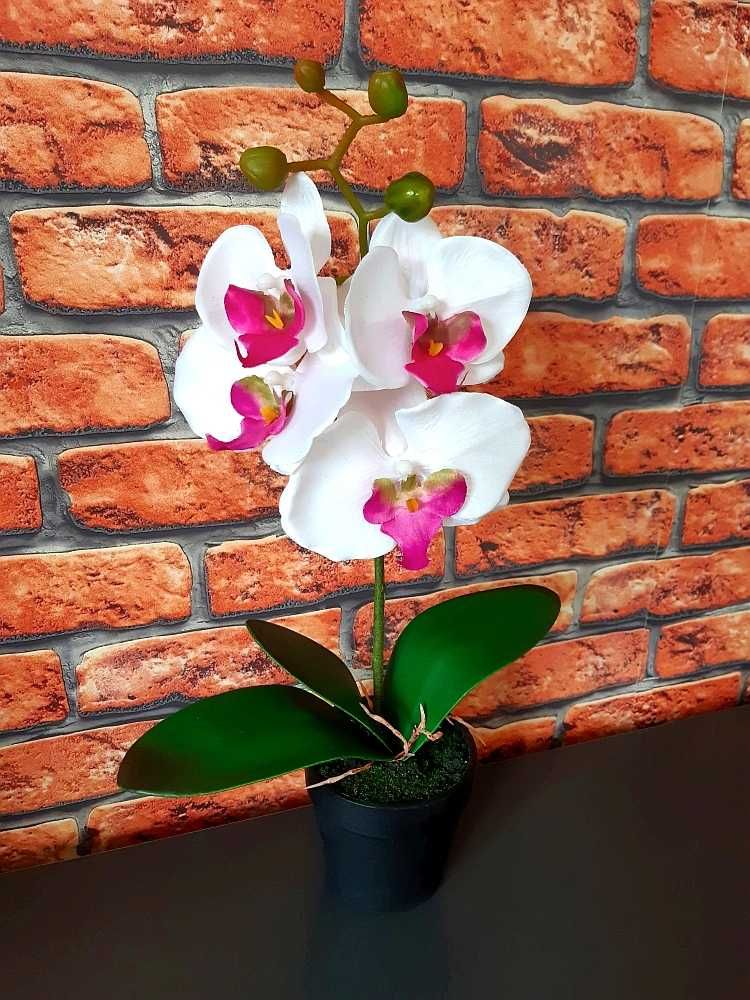 Storczyk sztuczny w doniczce storczyki kwiaty orchidea 38 cm KOLORY