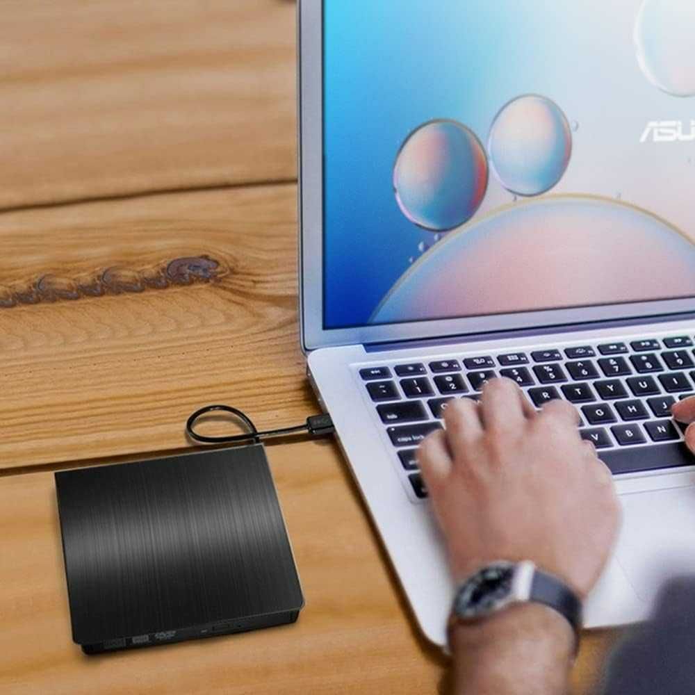 Зовнішній CD-DVD-привід Retoo з USB 3.0 A/B Slim Superdrive