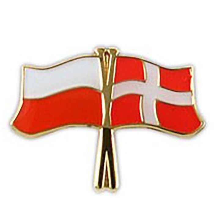 Przypinka pin wpinka flaga Polska-Dania