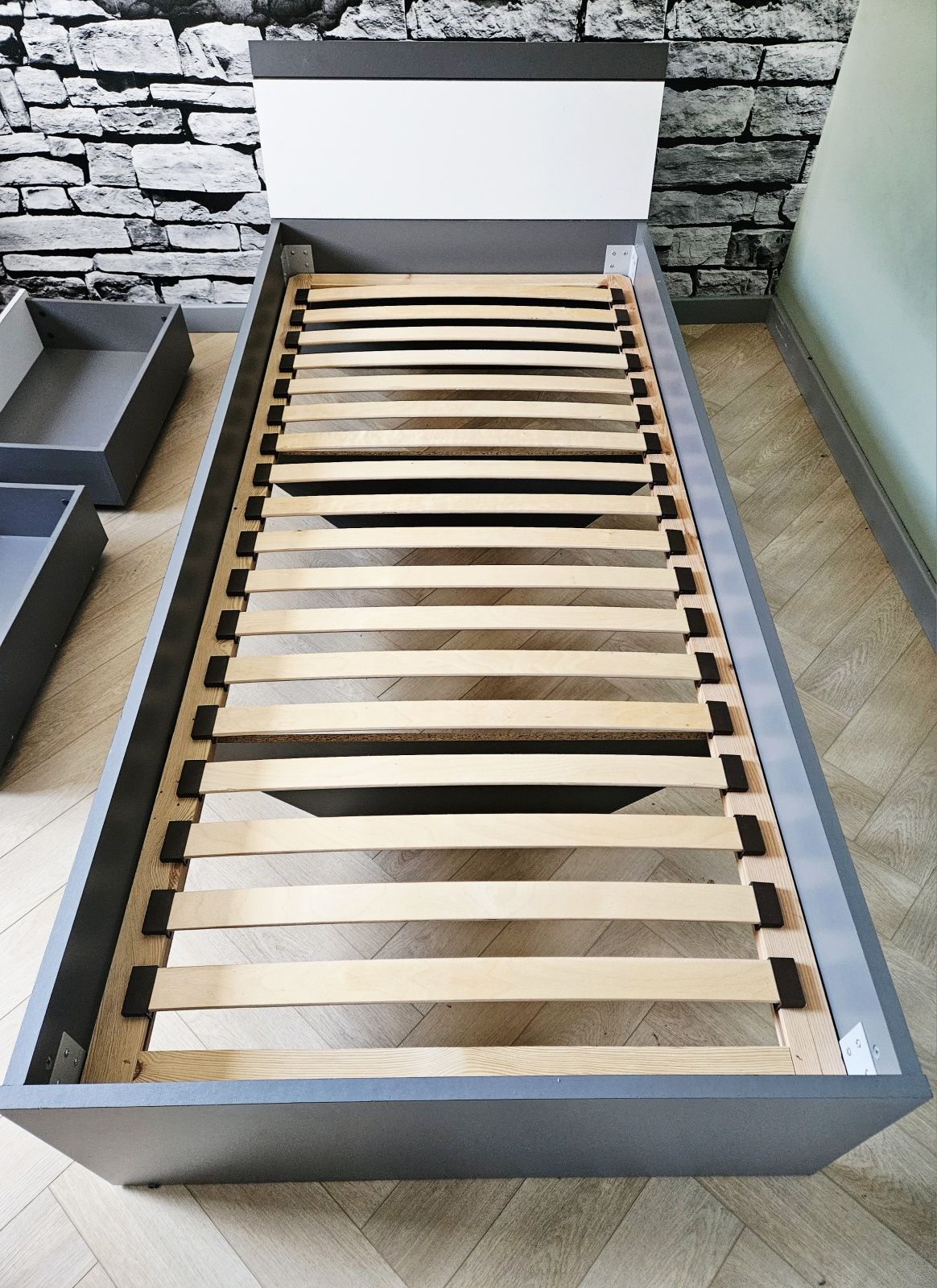 Łóżko z ramą i materac ikea matrand 90x200cm