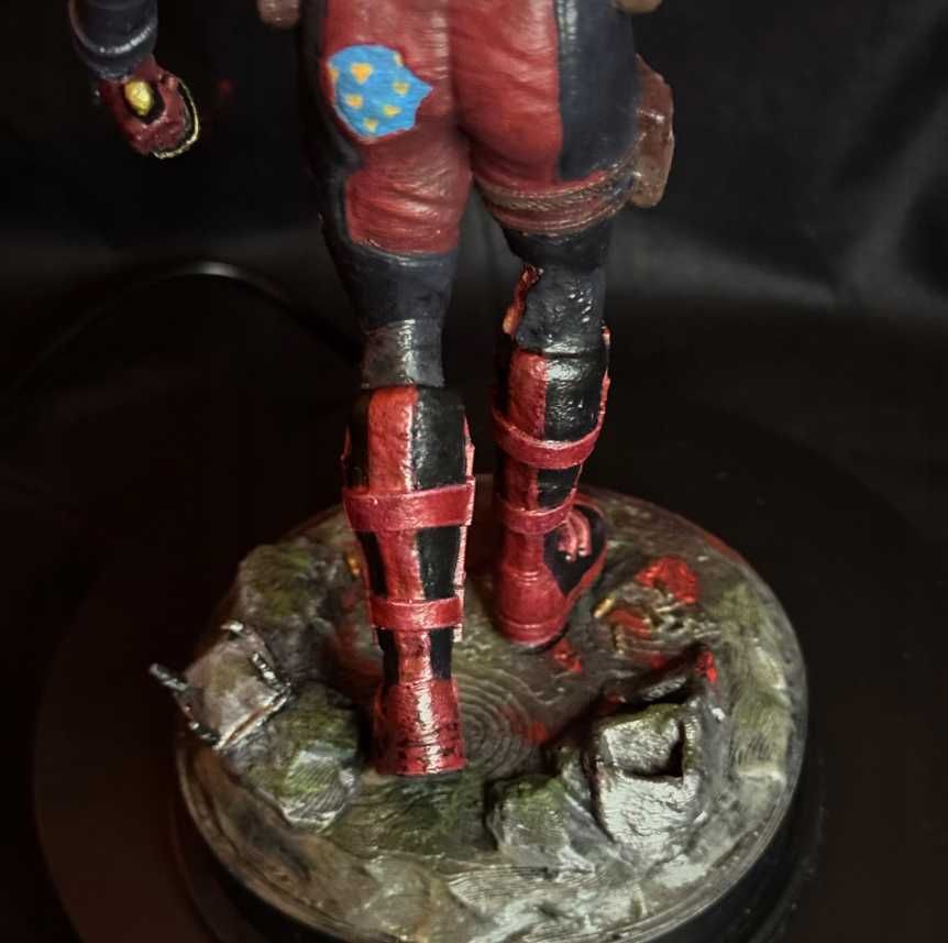 Figurka Deadpool, Marvel, Druk 3D, Ręcznie Malowana, 23cm