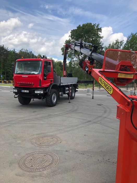 Iveco Eurocargo 4x4 blokady HDS Palfinger PK16502 wiertnica zwyżka
