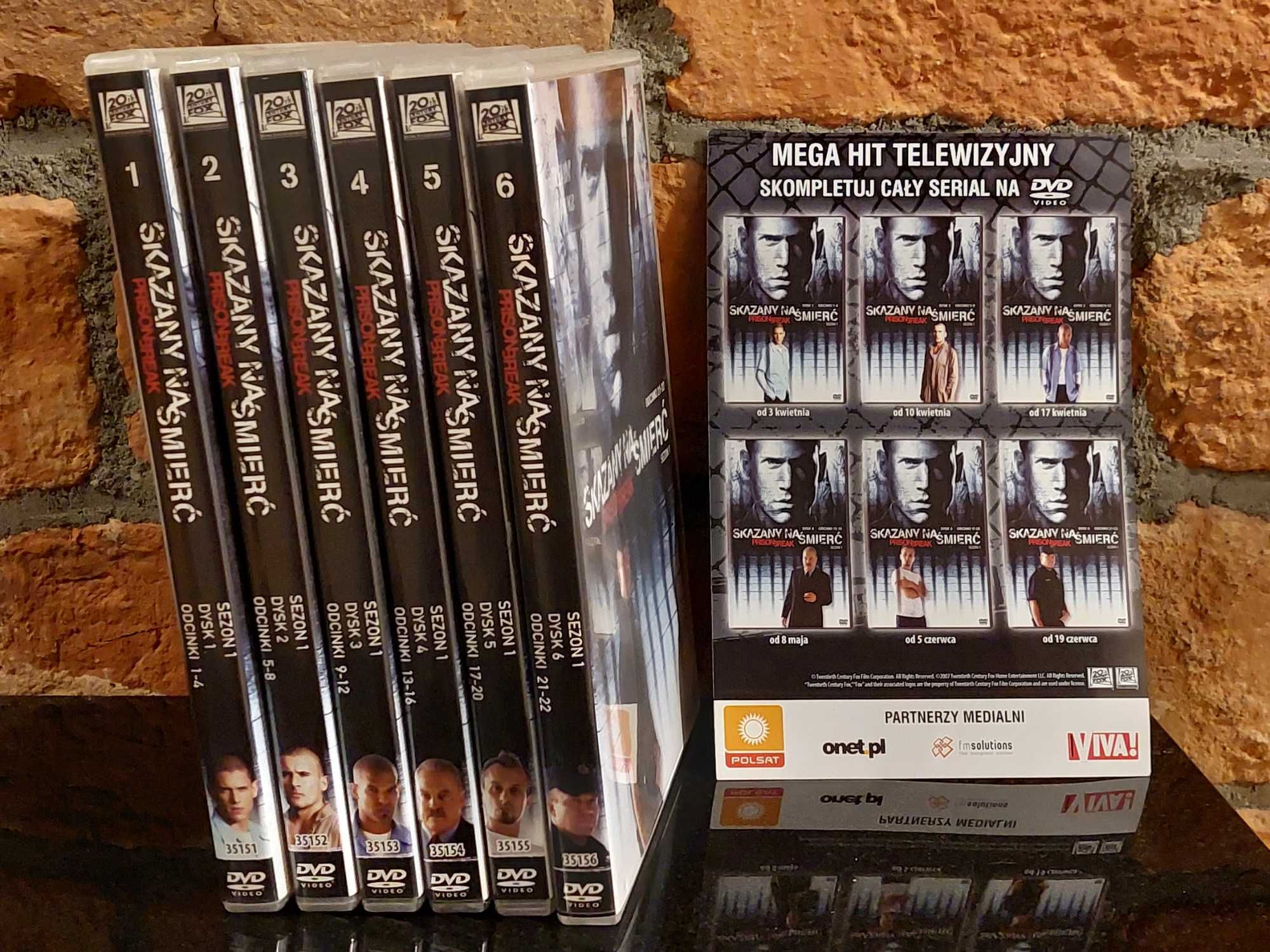 Film serial 6x DVD BOX PL Skazany na Śmierć Prison Break se 1 odc 1-22