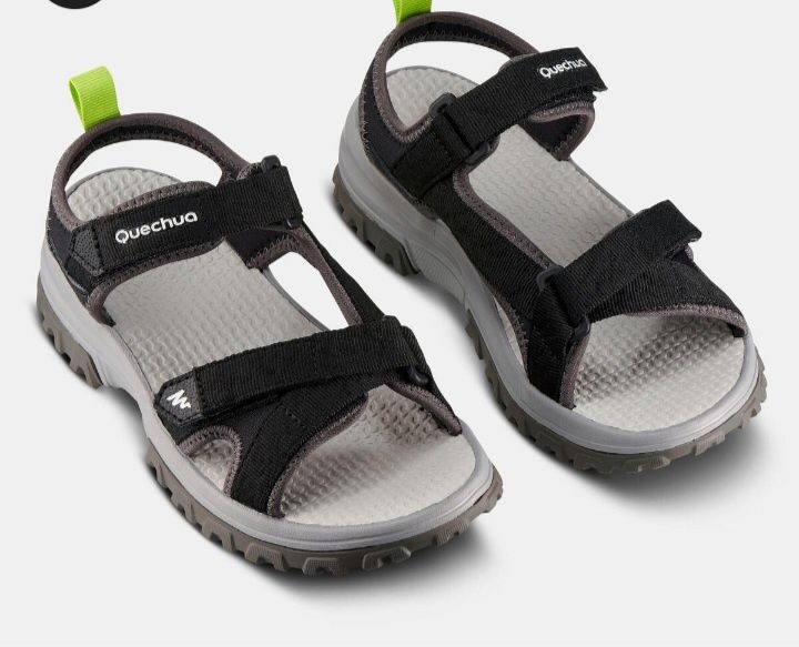 Sandałki Decathlon rozmiar 35 22,5 cm sandały sportowe czarne Quechua