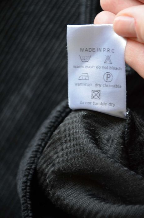 Spodnie sztruksowe szerokie kuloty długie wysoki stan M S 38 36