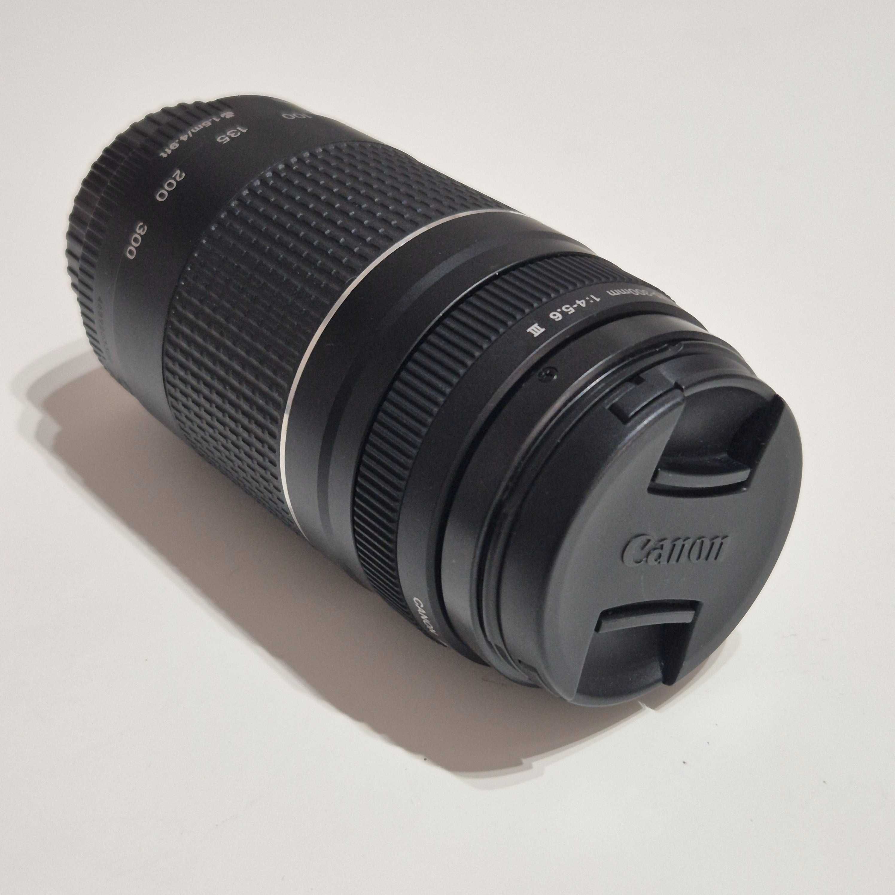 Canon EF 75-300mm 1:4-5.6 III como nova com caixa.