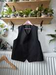 Kamizelka elegancka czarna luźna, oversize uniwersalna