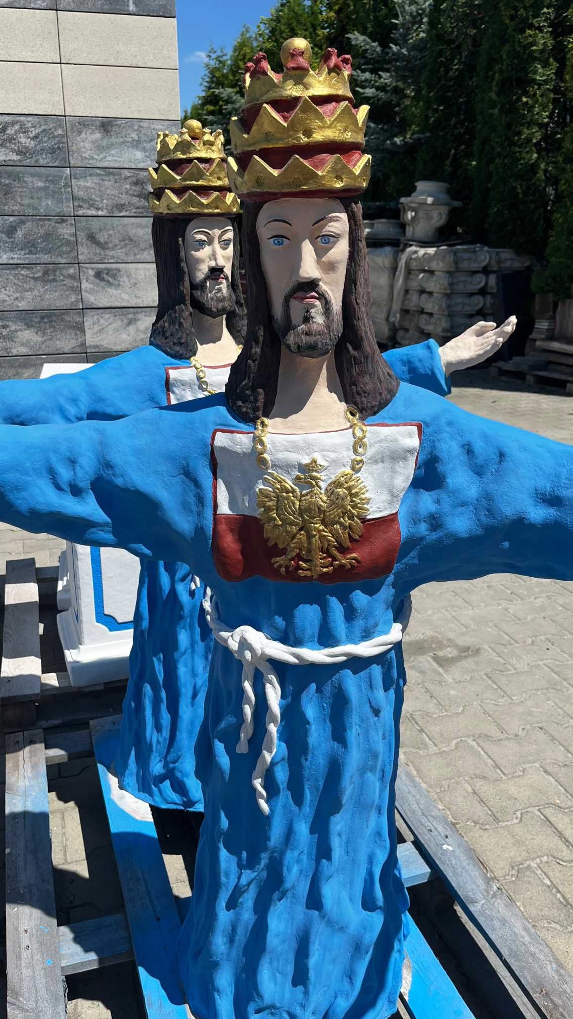 Figura betonowa Chrystusa Króla figury ogrodowe figurki betonowe