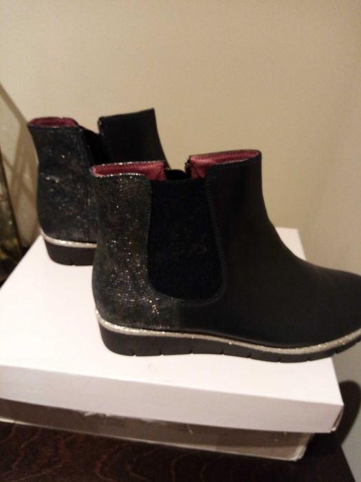 Botins senhora/menina azul marinho 38