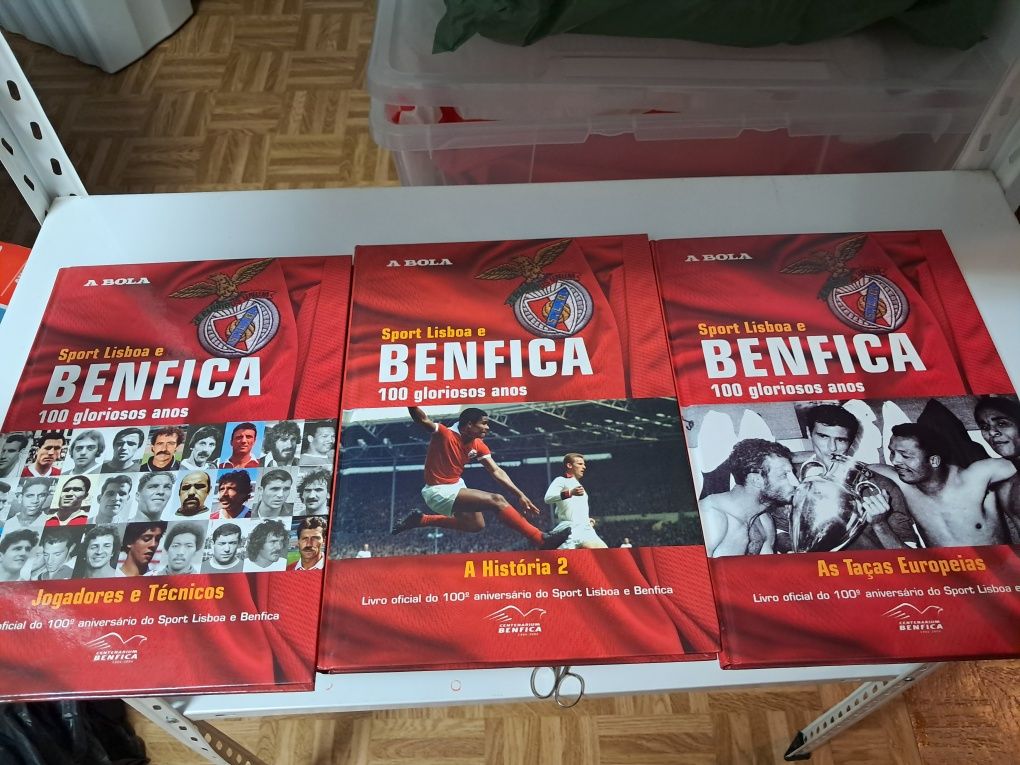 Coleção 6   livros do  Benfica 100 gloriosos anos