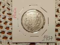 Portugal - moeda de prata de 5 escudos de 1937