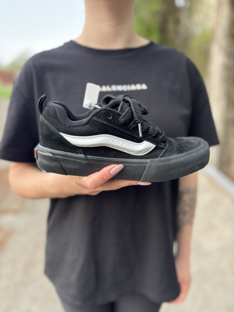 Женские кеды кроссовки Vans KNU skool black white розпродаж
