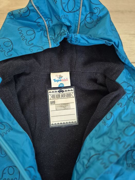 Kurtka spodnie przeciwdeszczowe ocieplane rozm. 80