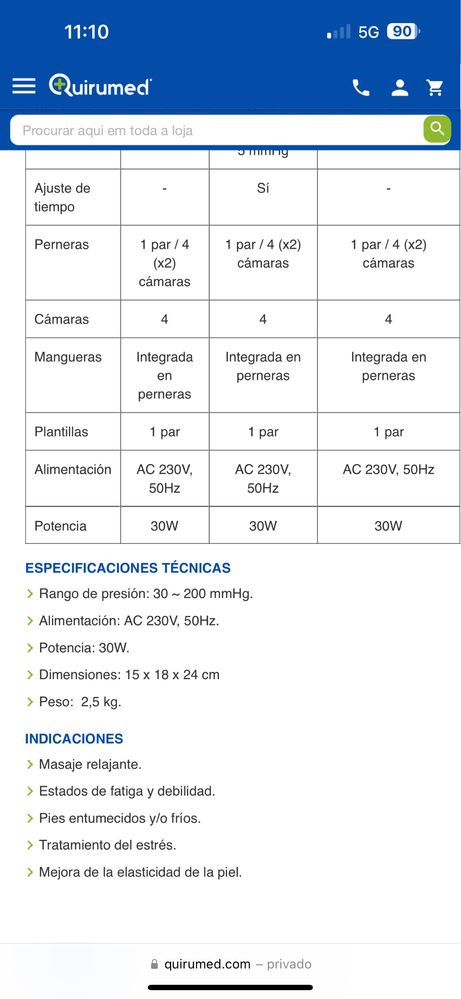 Pressoterapia Unix RecoverySports