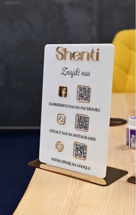 Stojak stand tabliczka wizytówka