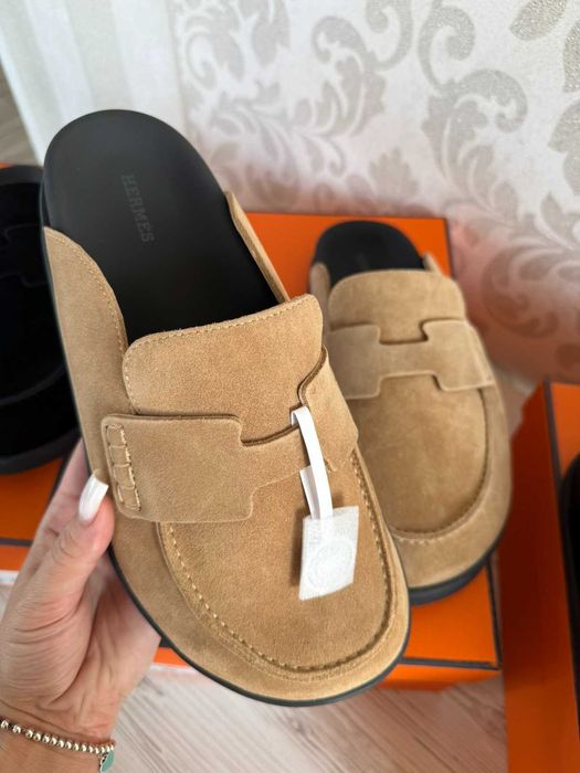 Мюли Hermes | шлепанцы hermes | клоги єрмес гермес