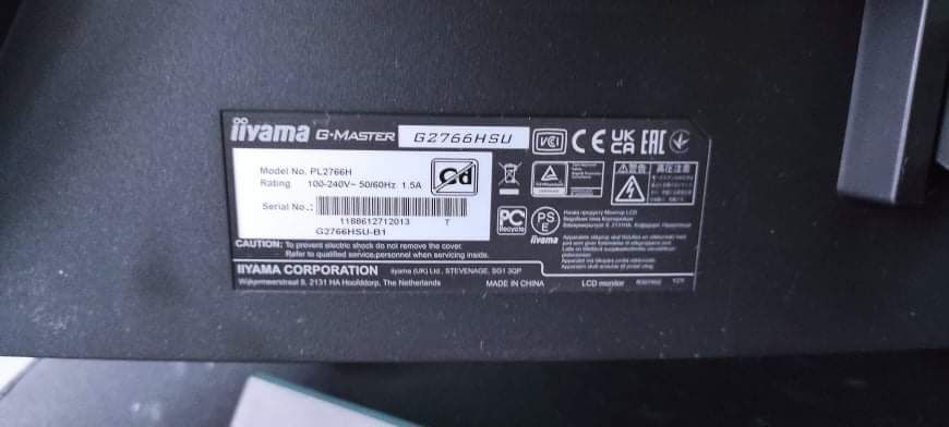 Uszkodzony zakrzywiony monitor iiyama 27" G2766HSU