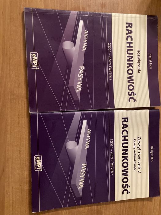 Rachunkowość część 1 zeszyt ćwiczeń 2 i rozwiązania