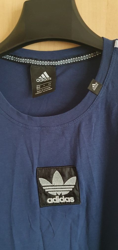 Koszulka Adidas XXL granatowa 3 paski