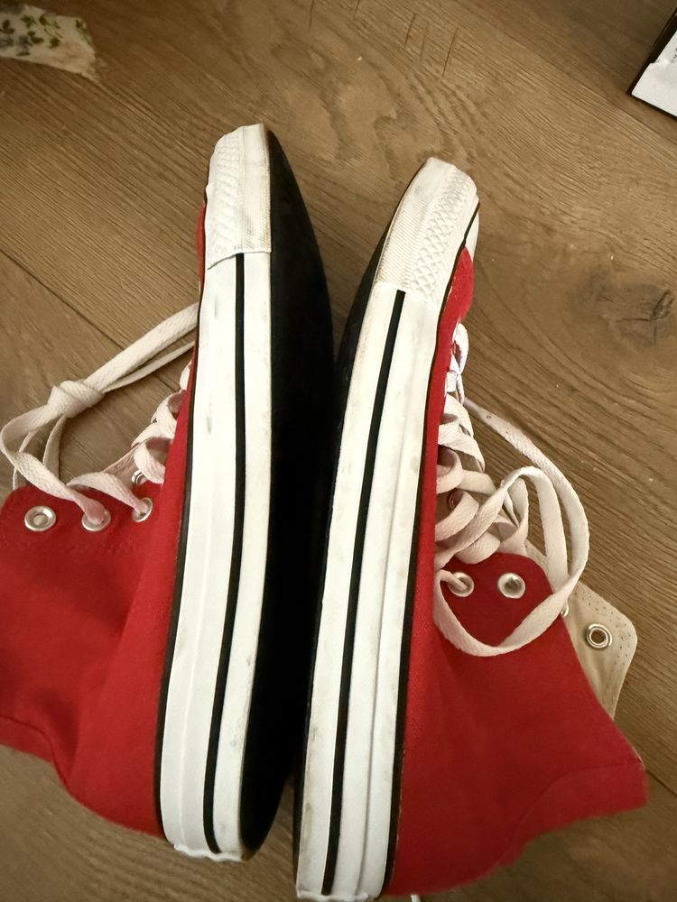 czerowne converse trampki wysokie 40