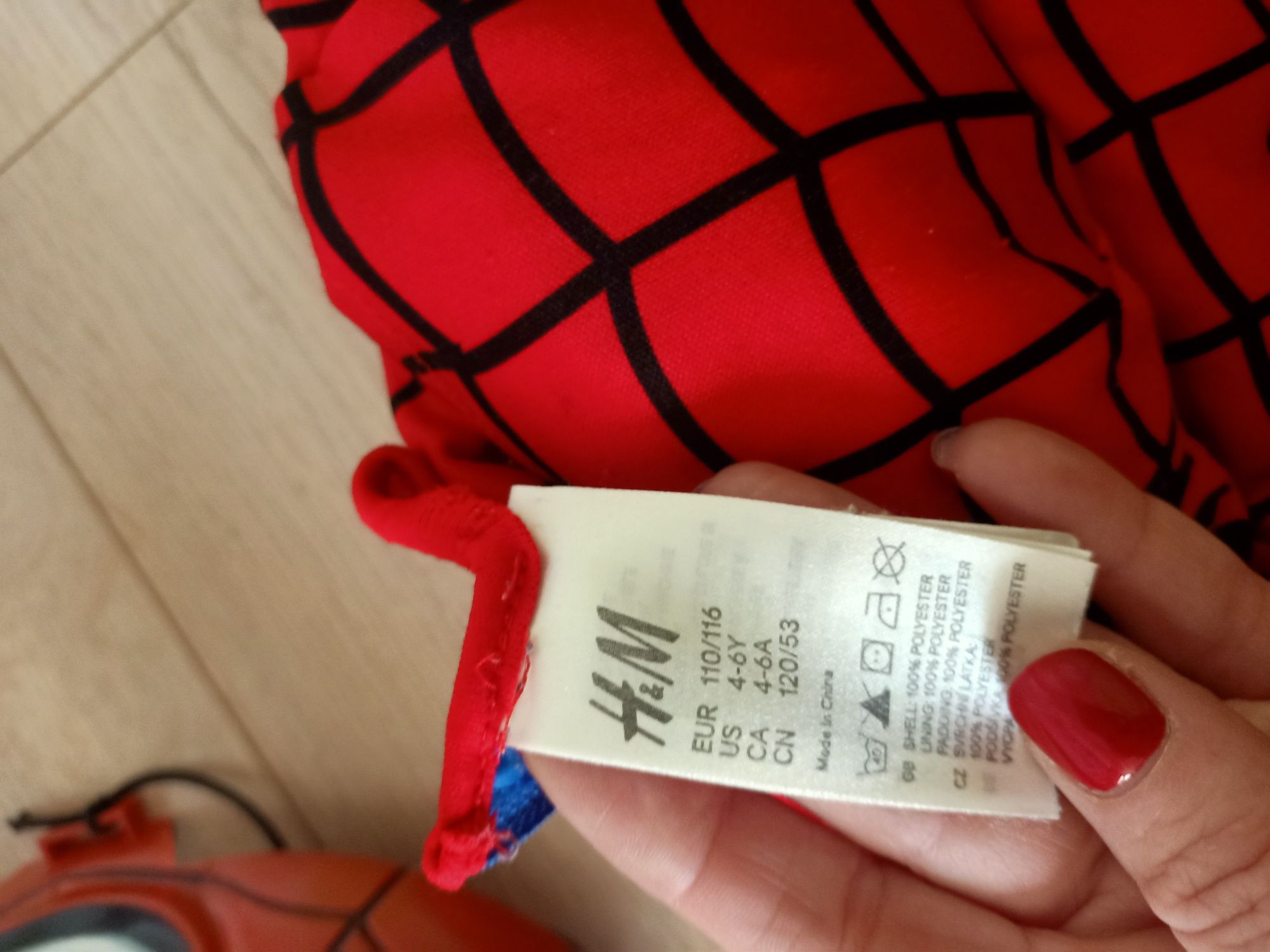 Strój Spidermana z maską h&m 122-128